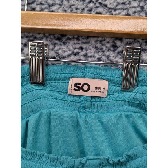 SO Tiered Button Up Maxi Skirt Size 18 Pull On Boho Fairy Grunge Hippie Blue - Picture 9 of 10